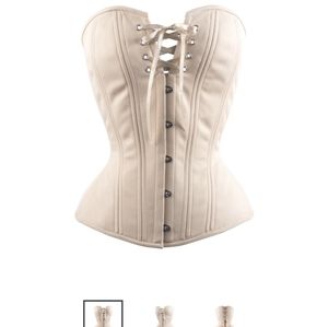 Timeless Trends Beige Cotton Hourglass Overbust Corset 30L